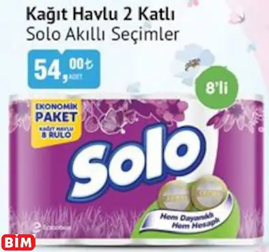 SOLO AKILLI SEÇİMLER KAĞIT HAVLU 2 KATLI SOLO AKILLI SEÇİMLER KAĞIT HAVLU 2 KATLI